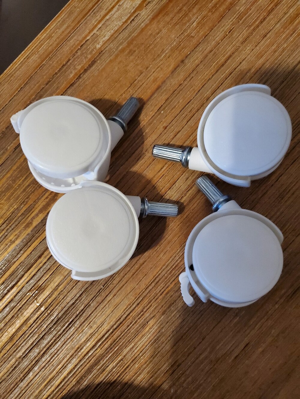White Swivel Caster Wheels - Set of 4